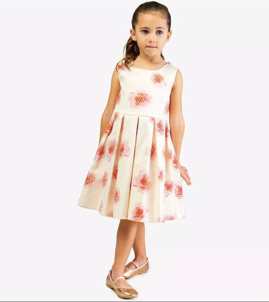 Lara rose print bow Summer dress