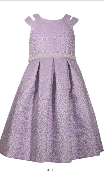LINZI purple lilac Pearl jacquard sleeveless dress