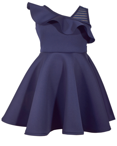 KIAH navy frill skater style dress